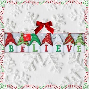 🆕GNOME “BELIEVE” SIGN, WITH GLITTER ACCENTS!